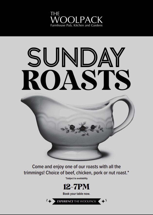 The Woolpack – Sunday Roast Poster – 2026 The Woolpack - Sunday Roast Poster - 2026